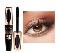 Black Mascara,5D Silk Fiber Eyelash Volume with Soft Brush, Lash Sensational Volumizing,Long-Lasting Waterproof No Smudge with False Lash Effect(Black)