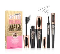 Black Mascara and Eyeliner Set - Contained Black Mascara & Liquid Eyeliner Pen- Waterproof Non-Smudged, Long Lasting Suitable for Daily Use - Beginner Friendly - Festival Sets for Women