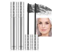 Black Mascara for Older Women,Fiber Eyelash Mascara Waterproof Long Lasting Smudge-proof for Sensitive Eyes,Lash Sensational Volumizing and Thickening Mascaras with False Lash Effect(2PCS)