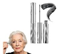 Black Mascara for Older Women, Volumizing & Lengthening Black Mascara for Mature Women, Waterproof Long-Lasting, 4D Silk Fiber, For Lifted Lashes