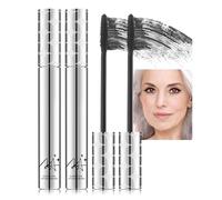 Black Mascara for Older Women,Waterproof Volumising&Lengthening Mascara for Thinning,Ageing Lashes&Gentle on Sensitive Eyes(Pack of 2)