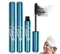 Black Mascara for Older Women -Waterproof Volumizing - Natural Fiber Dense Mascaras - Fiber Lash Mascara for Seniors with Thinning Lashes - 3 Pcs