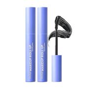 Black Mascara, Volume and Length Waterproof Mascara for Sensitive Eyes, Long-lasting Curling Thick Makeup with a 45° Curling Brush Head, No Clumping, 2Pack