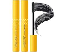 Black Mascara - Volumising & Curling Eyelashes with Waterproof Smudge-Proof Formula & Comb Wand Applicator, Long-Lasting Buildable Coverage, Gentle for Sensitive Eyes