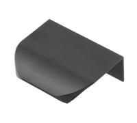 (Black Matt, 225mm) Kitchen Furniture Cabinet Handle Edge Pull Drawer Wardrobe 32mm - 1200mm Bedroom