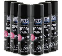 Black Matt Aerosol Spray Cans 250ml Car Auto Extreme Spray Paint (6)