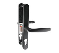 Black (Matt) Hoppe Brugge 68PZ Fullex Lever Door Handle Pair Sprung Set UPVC PVC PVCu