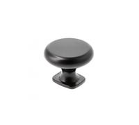 (Black Matt) Kitchen Cupboard Cabinet Door Drawer Round Knob Handle Lorena by GTV 4 Colours