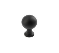 (Black Matt) Kitchen Cupboard Cabinet Door Drawer Round Knob Handle Nord by GTV 2 Colours