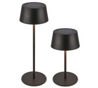 Black Matt Solar Powered CCT LED Table Lamp Briloner Black One Size