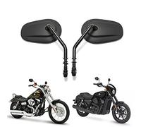 Black Matte Motorcycle Side Mirrors for Cruiser Touring Harley Davidson XL 883 1200