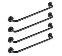 Black Matte Stainless Steel Wall-Mounted Bathroom Single Towel Bar,60cm Towel Rack,Bathroom Hardware Accessories