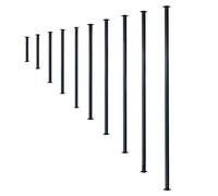 Black Matte Wrought Iron ir ils - I-Sd Safe Support Bars for Attic Corridors Ideal for Kids and Indoor Use & Slish il Solut
