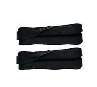 Black Mcqueen style laces 120cm, (2 Pairs) Wide Flat Laces for fashion trainers