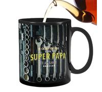 Black Mechanic Mug, Mechanic Mug with Tool Box Set - Funny Black Ceramic Coffee Mug - Large Capacity Tea Coffee Mug for Whiskey, Beer, Soup and Water.
