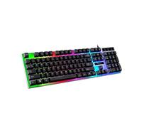 Black Mechanical Keyboard - Mechanical Keyboard, Compact Design with Keys, Anti-Ghosting Technology, Ergonomic Layout with Adjustable Backlight | For , Bur Work