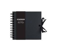 (Black, Medium (50 Paper Sheet)) MantraRaj Scrapbook 50/40 Kraft Paper Sheet DIY Scrapbooking Instax Mini Photo Journal Album for Wedding, Birthday, Gift Available in 3 Colors & Sizes