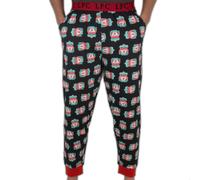Liverpool FC Official Football Gift Mens Lounge Pants Pyjama Bottoms Black Medium