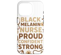 Black Melanin Proud Confident Strong Afrocentric Nurse Case for iPhone 16 Pro