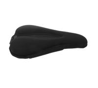 Black Memory Foam Bike Seat Cushion Cover with Contoured Groove