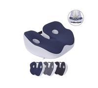 (Black) Memory Foam Sit Bone Relief Seat Cushion For Butt Lower Back Hamstrings Hips Ischial Tuberosity Reduce Fatigue Chair