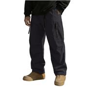 Black Mens Outdoor Hiking Trousers Winter Waterproof Fleece Fuzzy Pants Active Camping Workout Sweatpants Basic Wide Leg Trousers Value Thicken Pants L