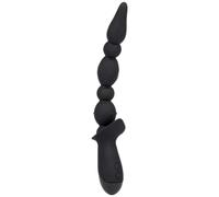 black Merlin Silicone Rechargeable 10-Speed Beaded Anal Vibe