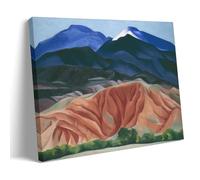 Black Mesa Landscape, New Mexico Out Back of Marie's II by Georgia O'Keeffe - American Modernism Wall Art Prints with Desert Mesa And Mountain Elements Room Aesthetic Print Art Wall Painting Canvas M