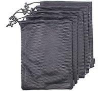 Black Mesh Bag Nylon Sack Durable Drawstring Net Bag Small Travel Stuff Sack Mesh Storage Ditty Bag for Cosmetics Shower Gels Bottle Pot Tennis Golf Ball Outdoor Tools 5