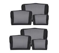 Black Mesh Makeup Bag See Through Zipper Pouch Travel Cosmetic and Toiletries Organizer Bags Pack of 6(S,M,L)
