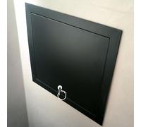Black Metal Access Panel for Drywall Ceiling - Concealed Hinge Door with Pressure Lock for Easy Welding Electrical & Plumbing Access Cover (31x16in / 80x40cm)