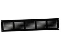 500x100mm / 20x4" inch Black Metal Air Vent Grille Cover with Insect Mesh - Ventilation Cover