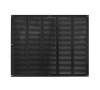 Black Metal Air Vent Grille / 500mm x 400mm / with Fly Screen - Anti Insect Mesh/Modern Rectangular Flat Duct Cover