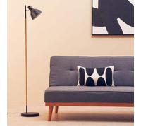 Black Metal and Wood Floor Lamp | Bryant