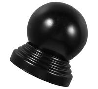 Black Metal Ball Fence Post Caps for Railings and Garden Fences 76mm | Iron Dome Finials, Decorative Finishing for Farmhouse Patios, Staircase Newels, Gate Posts and Lawn Accents