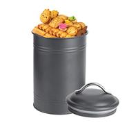 Black Metal Biscuit Cookie Storage Tin Box Canister with Fresh Seal Lid for Coffee Bean Tea Cereal Sugar Cookie