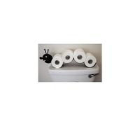 GardenMile Black Metal Caterpillar Wall Mounted Free Standing Animal Toilet Paper Holder - Bathroom Loo Roll Storage - Holds up to 4 Rolls - Novelty Bathroom Storage