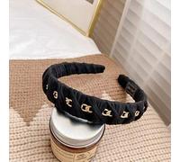 Black Metal Chain Headband Female Wild Go Out Simple Temperament Korean Retro French Face Small Hairpin Headdress (Color : A) (B)