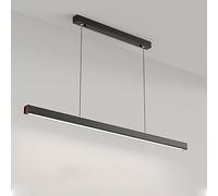 Black Metal Chandelier Kitchen Island Pendant Lighting - Linear Pendant Light Fixture for Dining Room, Kitchens, and Living Rooms (6000K White Light, 50cm Ceiling Base)