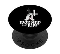 Black Metal Corpse Paint Inverted Cross Occult Music PopSockets Adhesive PopGrip