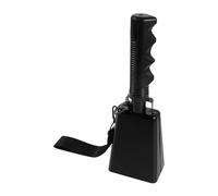 Black Metal Cowbell for Football Game 9 Inch Cheering Bell