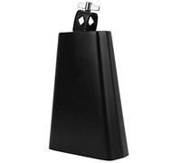 Black Metal Cowbell, Full Metal Construction 7 Inch Black Cowbell Percussion Instrument for Salsa Music (7in