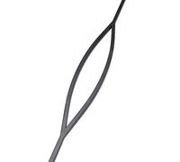Black Metal Elliptical Stair Spindle - 1118mm Decorative Wrought Iron Baluster - Matte Black Finish - Modern Oval Railing Insert for Stairs & Internal Balconies - Wagerburn
