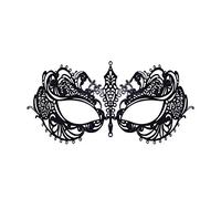 Black Metal Filigree Blooming Eye Mask (1 Pc.) - Exquisite Design, Perfect Accessory for Costume Parties, Balls, Carnival, Masquerade, & Halloween, World Book Day