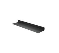 Black Metal Floating Shelf - Thickened Wall Board Minimalist Industrial Style Holds 20kg Size Options: 60/80/100x20x6cm Perfect for Home Storage and Display