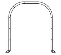 Black Metal Garden Arch 2m x 2.3m Trellis for Climbing Plants Decorative Wedding Arbor Pergola Archway Various Designs for Outdoor Garden Decor