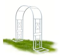Black Metal Garden Arch for Climbing Plants, Square Tube Rose Trellis, Outdoor Cucumber Support, Decorative Arch for Garden Pathways & Backyard Entrance