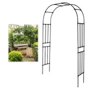 Black Metal Garden Arch Trellis for Climbing PlantsOutdoor Wedding Ceremony Arbor & Indoor Party Decoration Perfect for Garden Events & Floral Displays