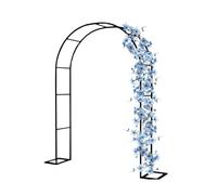 Black Metal Garden Arch - Wedding Arbor, Trellis for Climbing Roses, Pergola for Indoor & Outdoor Decor, Perfect for Parties & Events (1.8x2.5m)