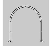 Black Metal Garden Archway - Durable Iron Art Pergola for Weddings & Outdoor Spaces, Perfect Support for Climbing Roses & Vines, Elegant Garden Arbor Trellis
